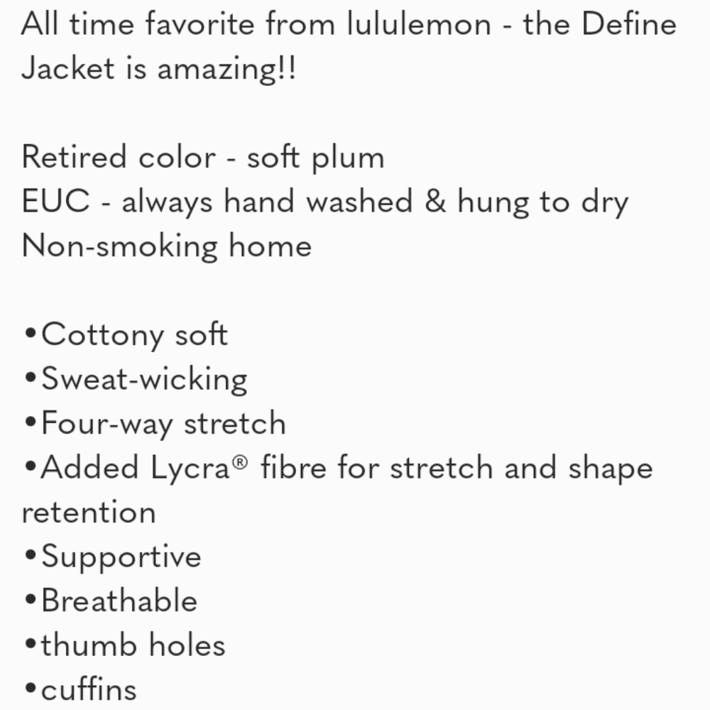 Lululemon Define Jacket - Picture 4 of 4
